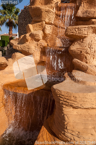 Image of waterfall on a rock in Egypt