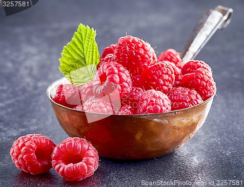 Image of fresh organic raspberries