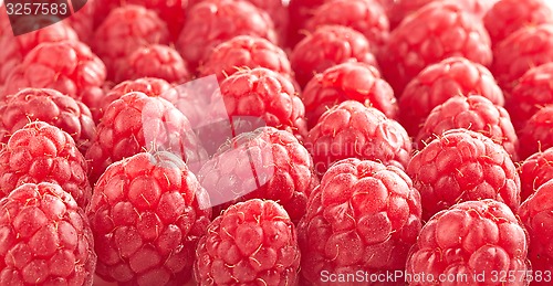 Image of group of fresh raspberries