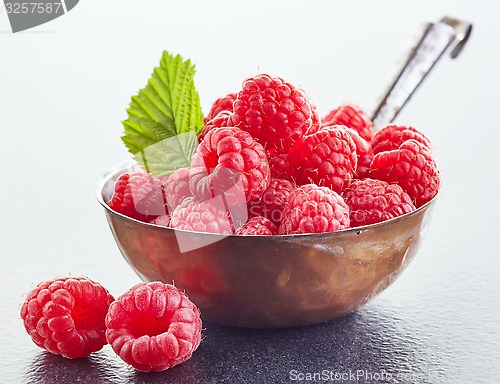 Image of fresh organic raspberries