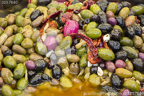 Image of Black and green Olives