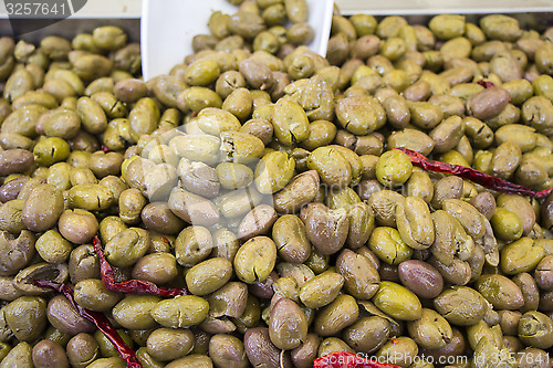 Image of Marinated green Olives
