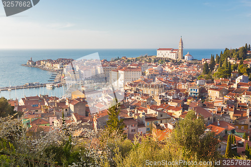 Image of Picturesque old town Piran, Slovenia.