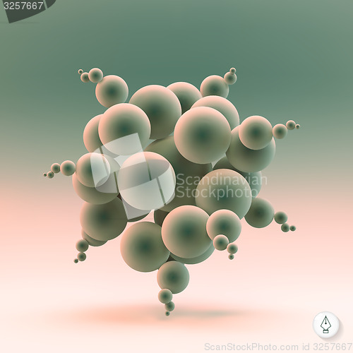 Image of Abstract spheres. 3d vector illustration. 