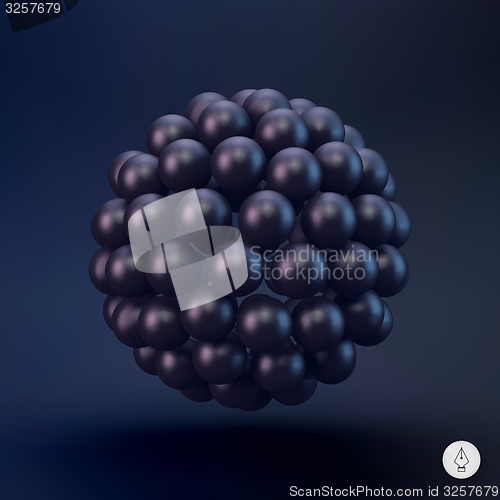 Image of Sphere. 3d vector template. Abstract illustration.