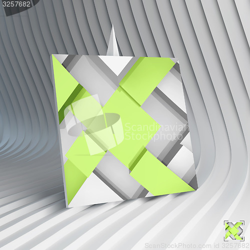 Image of Business card. 3d blocks structure background. 