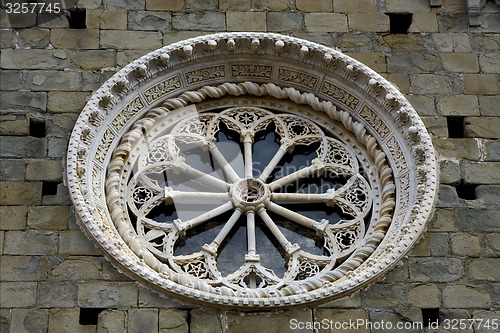 Image of sculpture glass a in the center of corniglia  italy