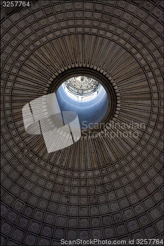 Image of top of the roof in old church in san nicolas 