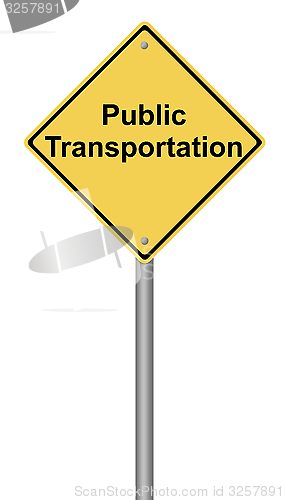 Image of Public Transportation Warning Sign