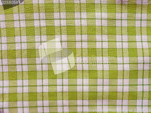 Image of Retro look Green checkered tablecloth background