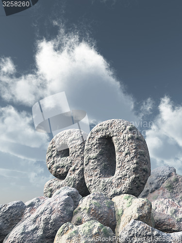 Image of number ninety rock