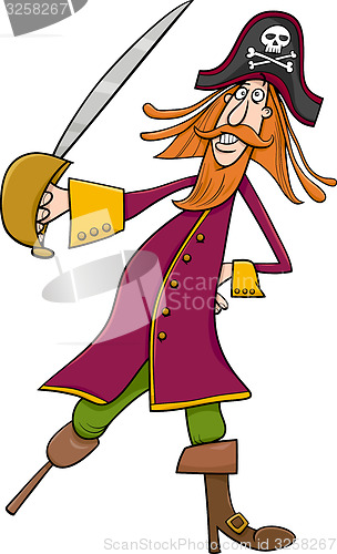 Image of funny pirate cartoon illustration