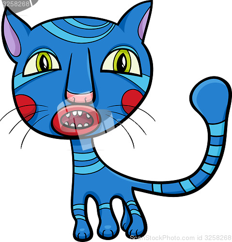 Image of blue kitten or cat cartoon