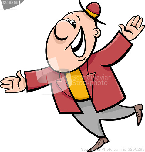 Image of happy man cartoon illustration