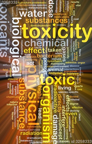 Image of Toxicity background concept glowing