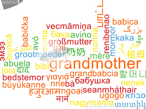 Image of Grandmother multilanguage wordcloud background concept
