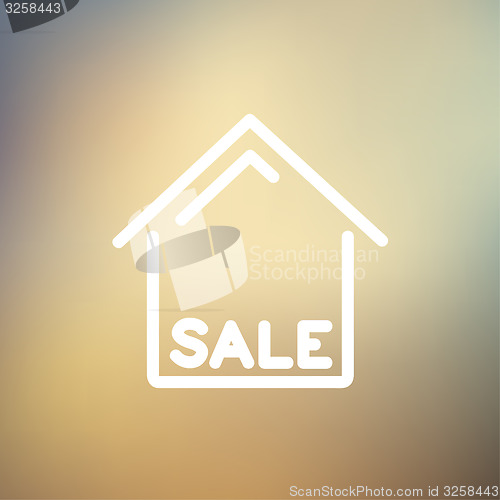 Image of Sale sign thin line icon