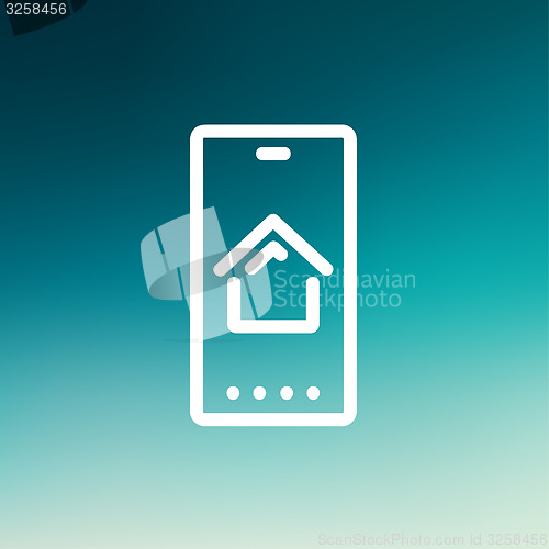 Image of Real estate business card thin line icon