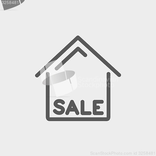 Image of Sale sign thin line icon