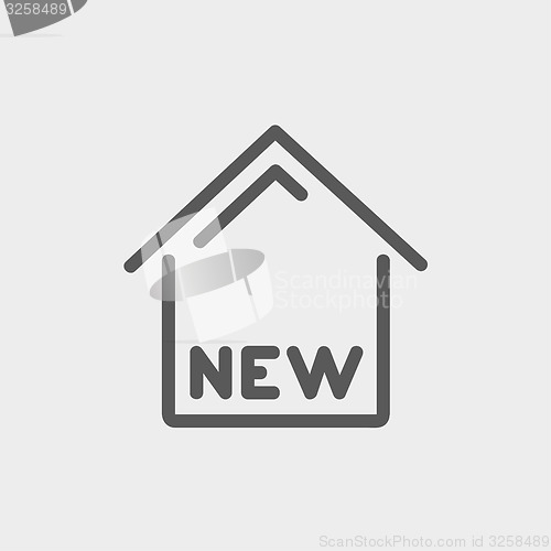 Image of New house thin line icon