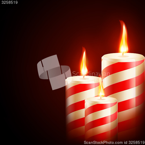 Image of Candles on dark background. EPS 10
