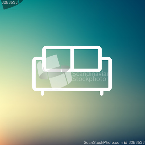 Image of Furniture sofa thin line icon