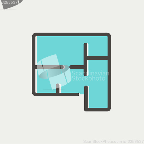 Image of House infographic thin line icon