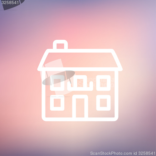 Image of Real estate house thin line icon