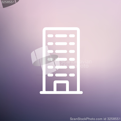 Image of Office building thin line icon