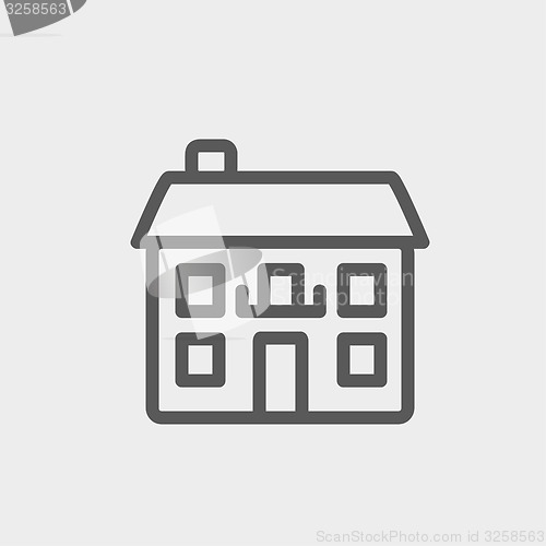 Image of Real estate house thin line icon