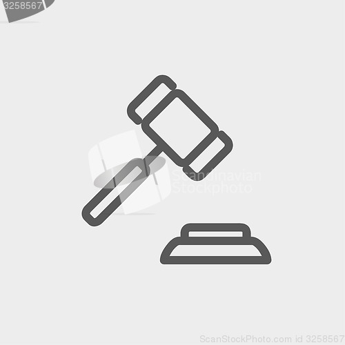 Image of Gavel thin line icon