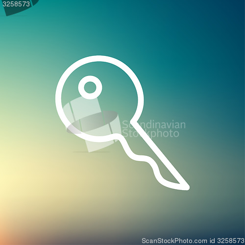 Image of Key thin line icon