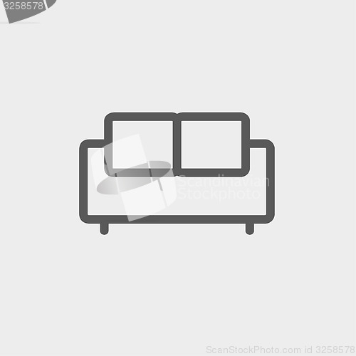 Image of Furniture sofa thin line icon