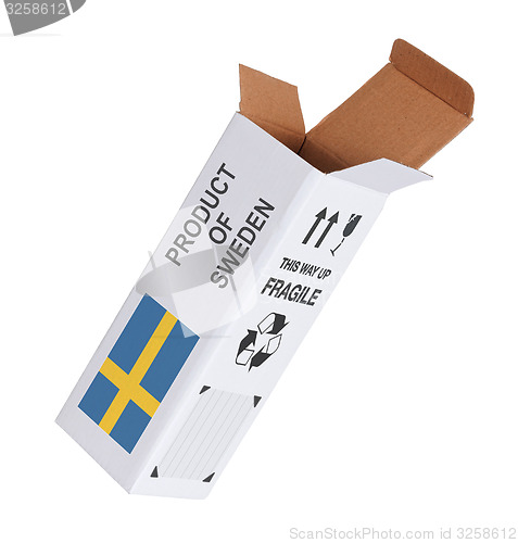 Image of Concept of export - Product of Sweden
