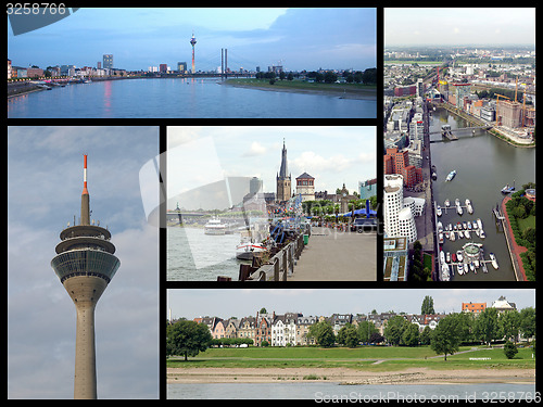 Image of Duesseldorf landmarks collage