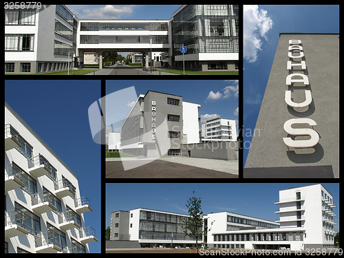 Image of Bauhaus Dessau landmarks collage