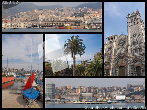 Image of Genoa landmarks collage