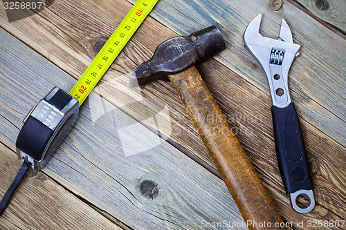 Image of still life with working tools