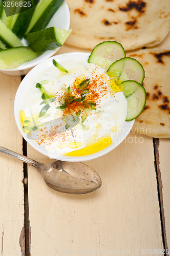 Image of Arab middle east goat yogurt and cucumber salad 