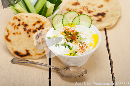 Image of Arab middle east goat yogurt and cucumber salad 