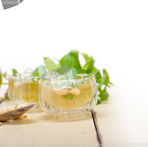 Image of Arab traditional mint and pine nuts tea