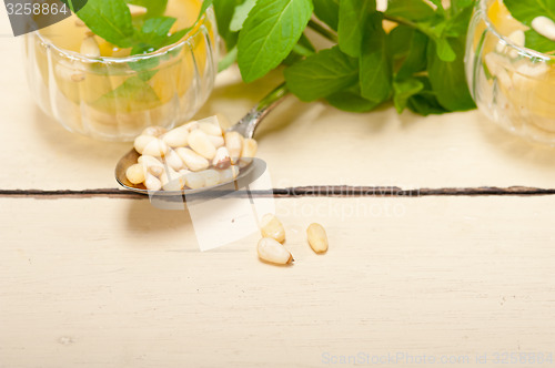 Image of Arab traditional mint and pine nuts tea