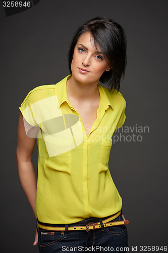 Image of Confident relaxed woman