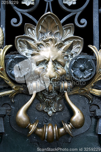 Image of brass knocker in buenos aires argentina
