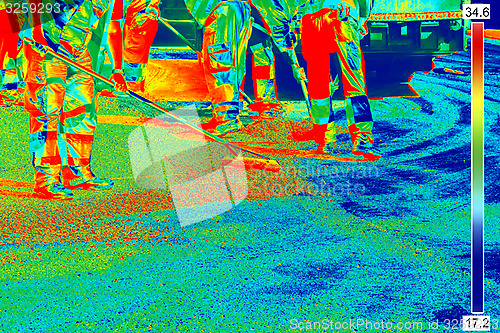 Image of Infrared image of Workers