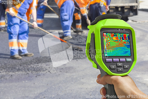 Image of Recording Workers With Infrared Thermal Camera