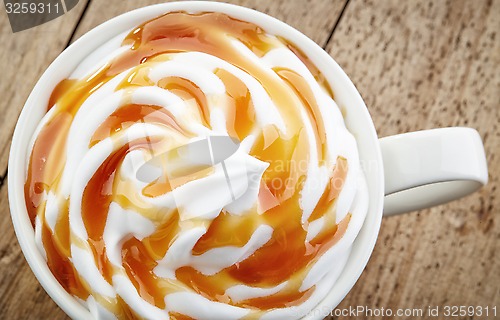 Image of cup of caramel latte