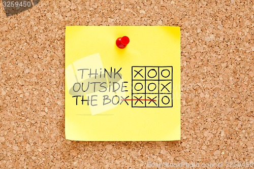 Image of Think Outside The Box Sticky Note