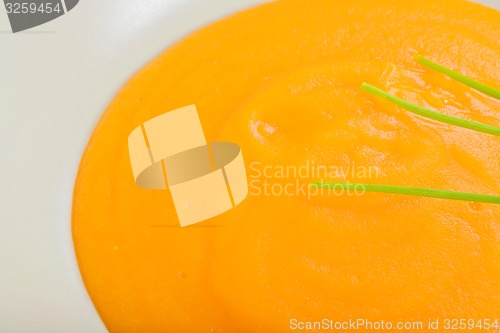 Image of Delicious healthy pumpkin cream soup