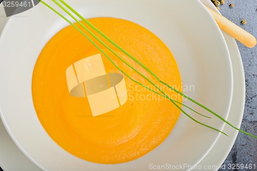 Image of Orange pumpkin cream soup
